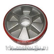 Колесо рулевое алюминиевое с полиуретаном для гидравлических тележек 180х50 фотография