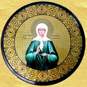 Икона круглая Матрона Московская фото