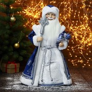 Дед Мороз “В синей шубе, с посохом и подарками“ 24х50 см фото
