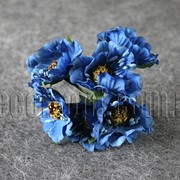 Букет синих цветов из ткани 4352 фото