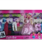 Кукла Defa с набором платьев. Упаковка: коробка 67*6*35см. фото