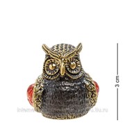 Наперсток Сова ушастая (латунь, янтарь) AM-2158 фото