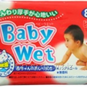 Влажные салфетки для ухода за нежной кожей тела малышей Showa Siko Easy care с экстрактом алоэ вера 1х80шт 140мм х 200мм 002734 фото