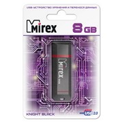 USB флеш-накопитель Mirex KNIGHT BLACK 8GB блистер фото