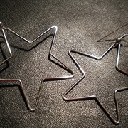 Серьги “Звезды“ под серебро фото