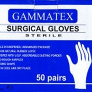 Перчатки стерильные, хирургические, опудренные Gammatex латексные фотография