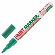 Маркер-краска лаковый (paint marker) 2 мм, ЗЕЛЕНЫЙ, БЕЗ КСИЛОЛА (без запаха), алюминий, BRAUBERG PROFESSIONAL, фото