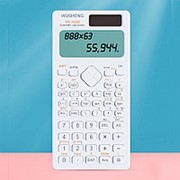 WUSHENG WS-JSQ02 Научный калькулятор, 2 строки, 10 + 2 цифры Дисплей LCD Двойное питание с калькулятором фото