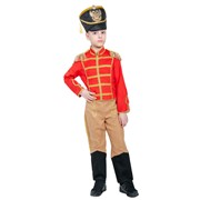 Карнавальный костюм Гусар красно - бежевый с сапогами фото