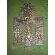 Латунный крест, 23Х14,8 см, кон. 19 нач. 20 века фото