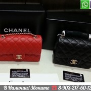 Chanel Mini 2.55 Flap Сумка Шанель Мини Клатч Красный Через Плечо фото