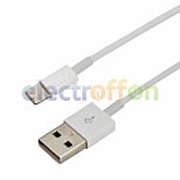 Кабель USB для iPhone 5/6/7 моделей шнур 1м белый фото