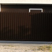 Ворота откатные 3200х2000 зашивка профлистом с 2-х сторон фотография