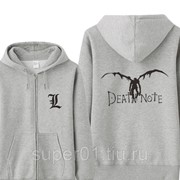 Худи Тетрадь Смерти (Death Note) серого цвета фото