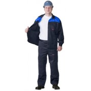 Костюм “АСПЕКТ“ : куртка длин., брюки темно-синий с васильковым фото