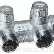 Коллектор запорный концевой Multifar, ВР 3/4“ с 2 отводами М24х19, хромированный, артикул FK 3876 C34 фото
