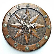 Часы резные "Звезда борьбы" ⌀ 35 см