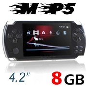 Мультимедийный MP5 плеер / игровая консоль с 4.2-дюймовым экраном со встроенной камерой и FM радио с памятью 8 GB фото