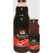 Гранатовый сок Телли 1 л и о,25 л в стеклянной бутылке