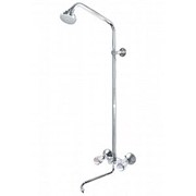 Смеситель для ванны / раковины Парма с S-обр. изливом и верхним душем фото