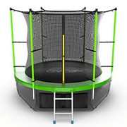 Батут с внутренней сеткой и лестницей EVO JUMP Internal 8ft (Green) + Lower net. фото