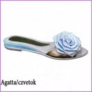 Шлепанцы на низком каблуке agatta-rose золот/голуб фото