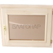 Банное окно (Стеклопакет) 500х600 бронза фото