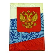 Кожаная обложка на паспорт “Герб России“ фото