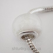 Бусина Pandora белая люминисцентная P7190520 фото