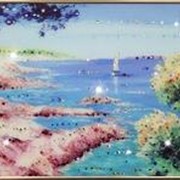 Картина Морской пейзаж с кристаллами Swarovski (1334) фотография