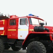 Автоцистерна пожарная АЦ 8,0-40 с задним расположением насоса на шасси Урал-55571 фото