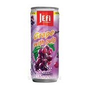 Фруктовый напиток в банках с кусочками фруктов “JEFI“ с виноградом, 240 мл, Малайзия фото