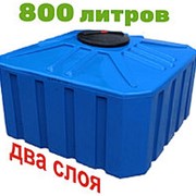 Резервуар для хранения воды и дизеля 800 литров, синий, КВ фотография