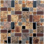 Стеклянная мозаика с камнем Liberty -2 300*300*8 фото