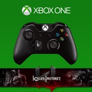 Джойстик беспроводной Wireless Controller для Xbox One (Черный) + Killer Instinct