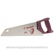 Ножовка ЗУБР "ЭКСПЕРТ" для тонкого пиления, прямой мелкий закаленный зуб, пластмассовая ручка, шаг зуба 2,3мм, 350мм
