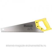 Ножовка STAYER “STANDARD“ по дереву, пластиковая ручка, универсальный закаленный зуб, 5 TPI (5мм), 400мм фотография