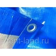Тент “Тарпаулин“, 10х20, 180 г/м2, синий, шаг люверса 1м. фото