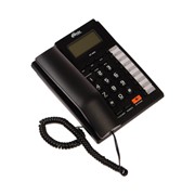 Проводной телефон Ritmix RT-460, дисплей, память номеров, однокнопочный набор, черный фотография