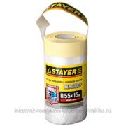 Пленка STAYER “PROFI“ защитная с клейкой лентой “МАСКЕР“, HDPE, 10 мкм, 0,55 х 15 м фотография