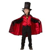 Карнавальный костюм для детей Батик Дракула в шляпе (красный) детский, 36 (146 см) фото