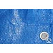 Тент Тарпаулин, 3*4, 180г/м2, синий, шаг люверса 1м. фотография