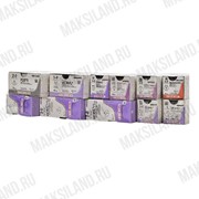 ВИКРИЛ 2/0, 75 см, фиолет. Кол. 26 мм, 1/2, упак.12 шт. W9121 фото