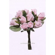 Роза латекс на проволоке (25 х 45 мм), розовый /12 шт/