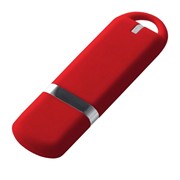 USB-флешка на 32 ГБ 3.0 USB, с покрытием soft-touch, красный фото