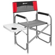 Кресло директорское NISUS с откидным столиком, цвет серый/красный/чёрный фотография