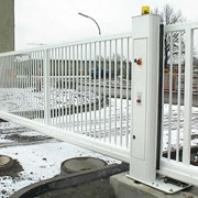 Ворота промышленные откатные консольные фото