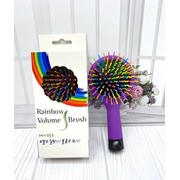 Расческа разноцветная с зеркалом Rainbow Volume Brush фотография