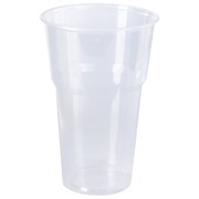 Одноразовые стаканы 500 мл, КОМПЛЕКТ 20 шт., пластиковые, "БЮДЖЕТ", прозрачные, ПП, холодное/горячее, ЛАЙМА,
