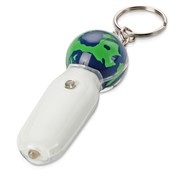 Брелок-фонарик с плавающей мини-фигурой Земной шар, белый/синий/зеленый фото